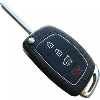 4-Button Hyundai Key Shell for Mistra, Santa Fe, Sonata, Tucson, Accent I30, I40, I45