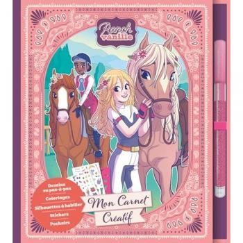 Mon carnet créatif   Ranch Vanille (feutre pailleté, stickers et pochoirs)