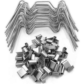 Clip in acciaio inox per lastre di vetro Warmhouse, 50 pezzi