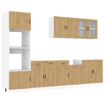 Set 7‑Pezzi Kalmar Mobili da Cucina in Legno Roveo Artigianale