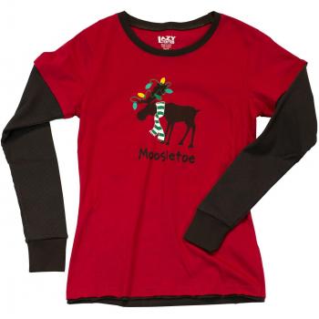 LazyOne Unisex Erwachsener Moosletoe Pyjama Shirt XS