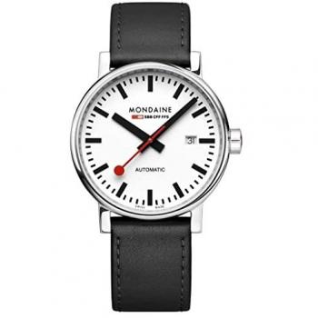 MONDAINE evo2 Automatik Uhr mit Lederarmband