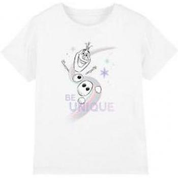 Regenbogentshirt Olaf Kids – 5–6 Jahre, weiß, tiefgefroren