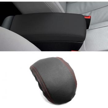 VW Passat B6 2005-2007 Black and Red PU Leather Armrest Cover