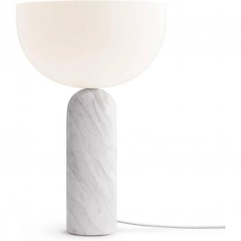 Lampe de table en marbre blanc 45 cm Kizu