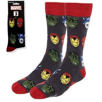 Cerdá, Damen, Marvel Socken mit Avengers Motiven, Schwarz, 38-45