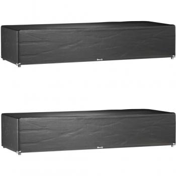 Housses de Jardin pour Chaise Longue 2 Pcs 12 Œillets 205x75x40 Cm