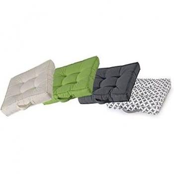 Cuscino da Divano in Tessuto Ecrù, Stile Moderno, Misura 50 x 50 cm, Altezza 10 cm