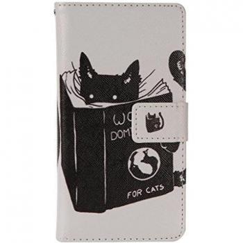 Protector de Teléfono BQ Aquaris A4.5/ M4.5 con Cuero, Funda y Soporte Flip