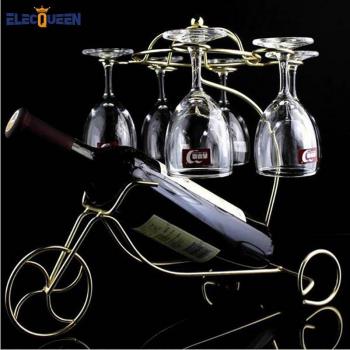Red Wine Goblet Display Rack, Hanging Bronze