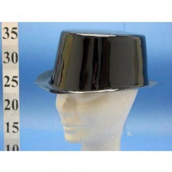 Accessorio Costume Carnevale Cappello Cilindro Plastica Nero