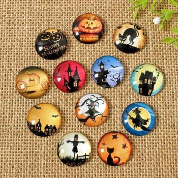 Halloween Mosaic Glass Craft Buttons