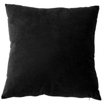 Nuit Satinée – Coussin Velvet Noir 40 × 40 cm