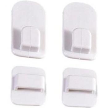 Estuche de Ganchos de Plástico: 2 Pares para TV y Aire
