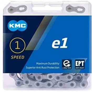 Cadena KMC E1 Ept, 110 Links, color plateado oscuro