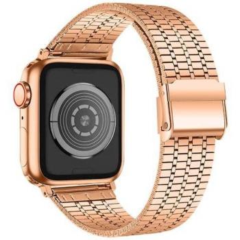 Fascia Avizar in acciaio inox Champagne per Apple Watch 45 mm