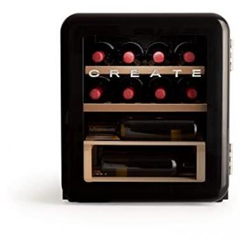 Vinoteca Negra RETRO M de CREATE – 12 Botellas, 4-22°C