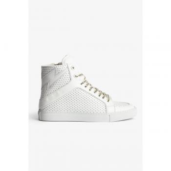 Zapatillas ZV1747 de cuero blanco para mujer de Zadig & Voltaire