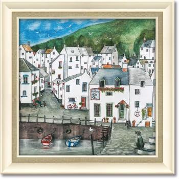 JR‑10011 Old Inn Dog Art Frame with Gel Finish
