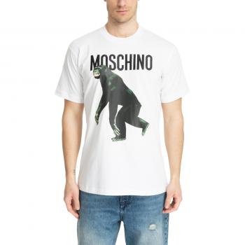 Moschino Premium White Logo Design Tee – L