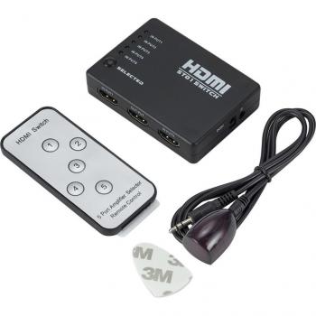 Divisor HDMI 5‑canales con mando a distancia