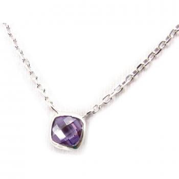 Silver Bloom Amethyst Necklace – Linda Collection K5892