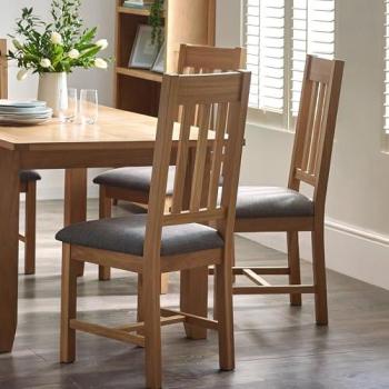 Oak Dining Chair Couple – Mallory Series