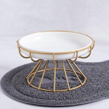 Tall Ceramic Cat Snack Plate