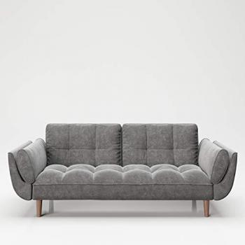 PLAYBOY Schlafsofa Scarlett, Bettsofa mit verstellbarer Rückenlehne, anthrazit
