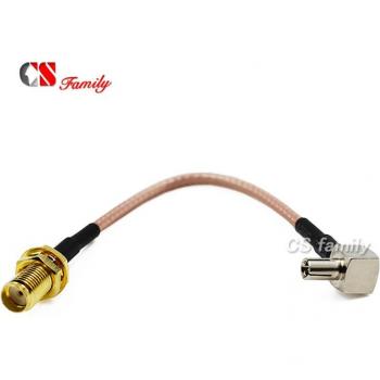 Cable antena SMA hembra a TS9 macho ángulo recto 1pc