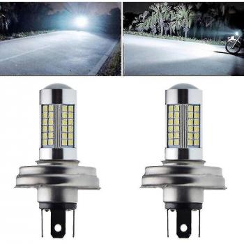 Faros LED 6000K P45t R2 66smd, Iluminación Alta/Baja para Motocicletas y Scooters, 6V/12V