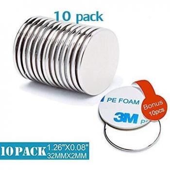 Imán Neodimio con cinta adhesiva GREMAG 32x2 mm 2,2 kg