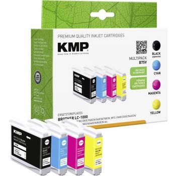 KMP Tintenpatrone Tintenkartusche B75D Black, Black (M, Y, C, BK), Druckerpatrone