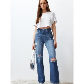 Trendyol Regular-Fit Jeans mit Cut-Outs für Damen