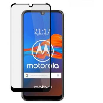 Protector de Pantalla Cristal Templado 5D Full Glue Negro para Motorola Moto E6 Plus