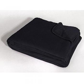 Canapé Polyester Noir Louna Jeté 180 cm × 220 cm