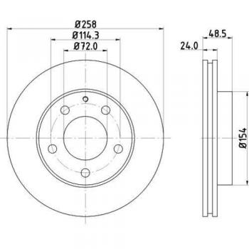 HELLA 8DD 355 103-221 Bremsbelag