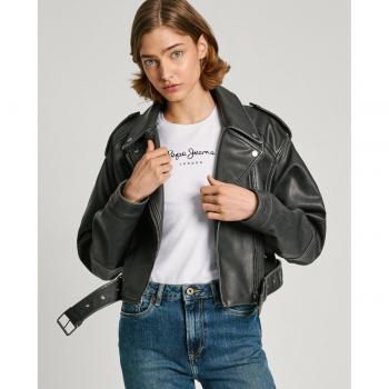 Cazadora biker con cuello solapa Pepe Jeans