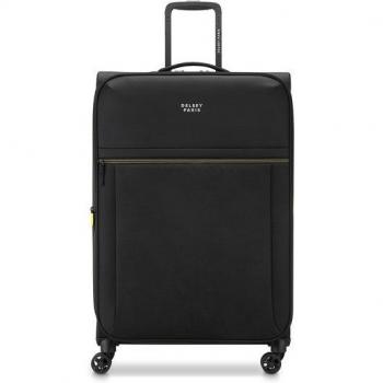 Valigia Delsey Brochant 78 cm con piega a 4 ruote – Nero, capacità 114 l