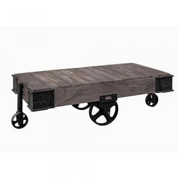 Mobilière industrielle : table basse rectangulaire MANGUIER GRIS (RAILWAY N°260) – MASSIVMOEBEL24