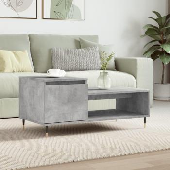 Table Basse avec 2 Compartiments VidaXL, Gris Béton