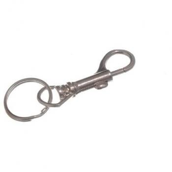 Hipster Jailors Key Ring Clip On Clasp Nickel Plated Steel (Pack of 100)