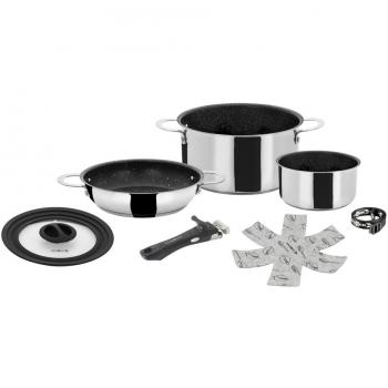 Juego de Cocina Rústica Academy NG 5+1 con Olla y Sartén Ø20 cm