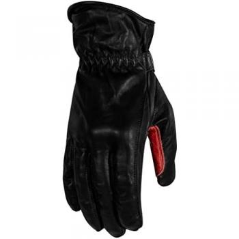 Johnny Guanti da moto Rusty Stitches Nero Rosso XL