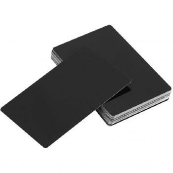 100 Pcs Black Metal Business Card Blanks
