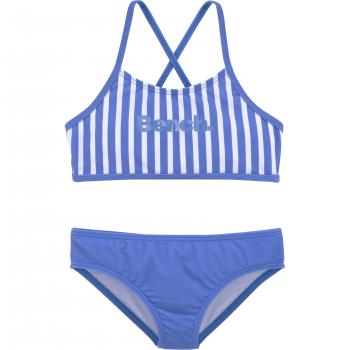 Blau gestreifter Bench‑Bustier‑Set für Kinder – N-Gr, 122/128