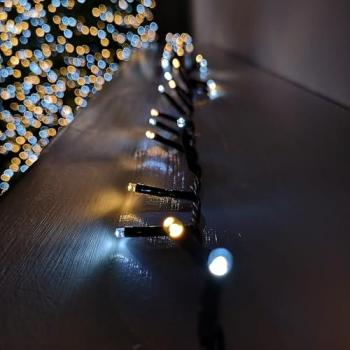 200 LED 20m Indoor Outdoor Multi-Function Battery Operated Christmas String Lights with Timer in Cool & Warm White