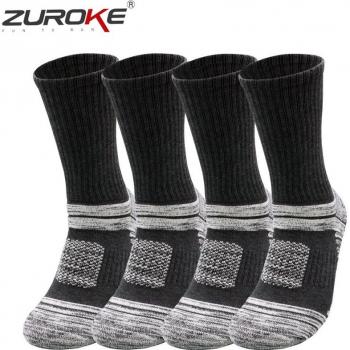 Calcetines Hombre 4 Paquetes: Blanco, Negro, Grises, Algodón
