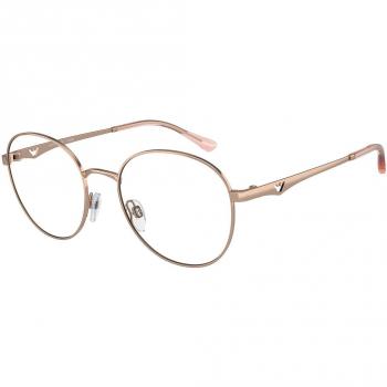 Emporio Armani EA1144 Asian Fit 3011 Women's Eyeglasses Rose-Gold Size 52