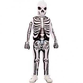Fyasa Skelett-Kostüm für Kinder mit Halloween-Maske